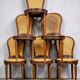 Elegant set of 6 chairs known as "rackets", in the Louis XVI style.