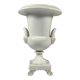 Vase de style Médicis en porcelaine de Paris blanche de la fin 19ème siècle