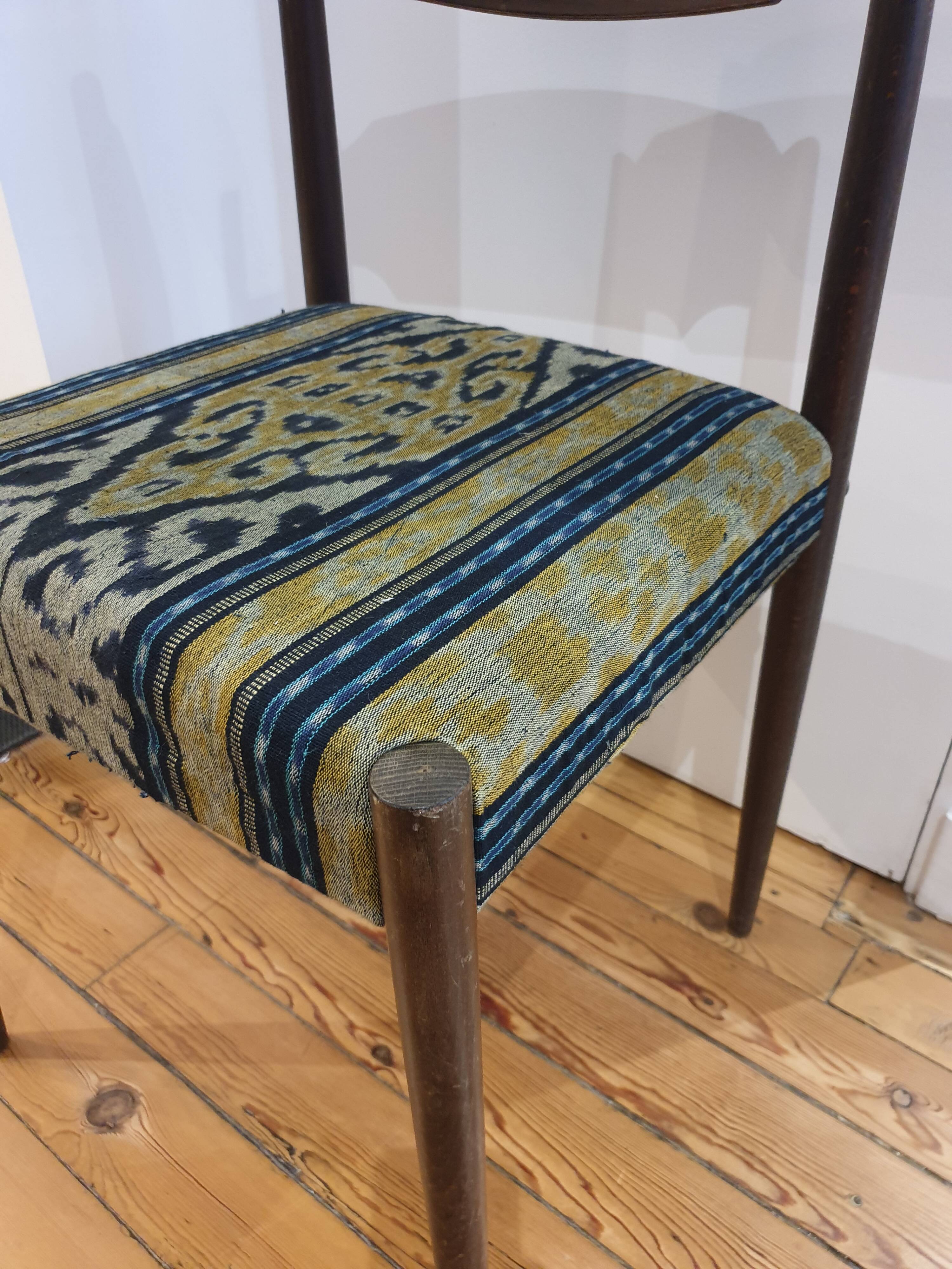 Restored chair Balinese fabrics