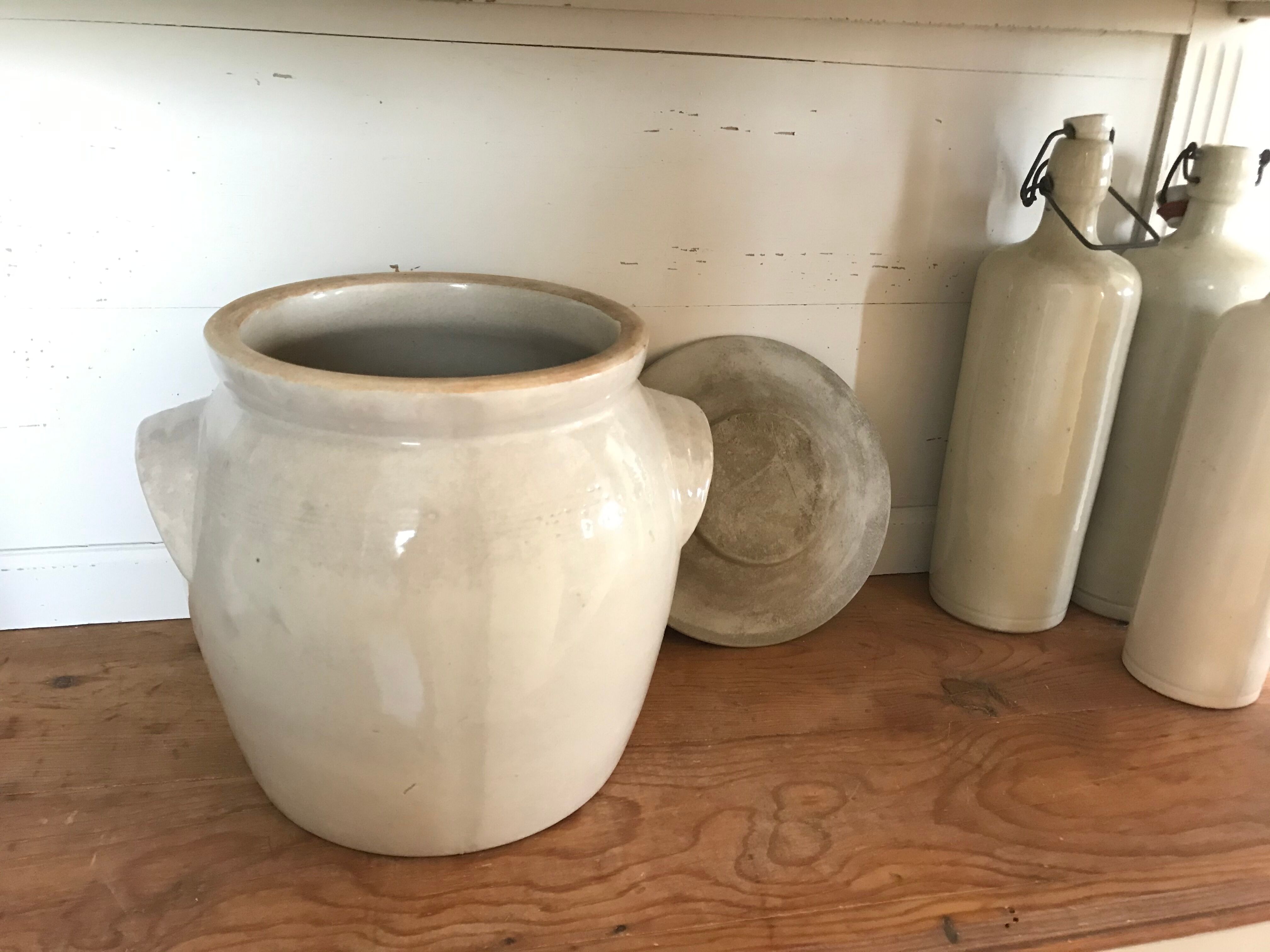 5l glazed sandstone pot