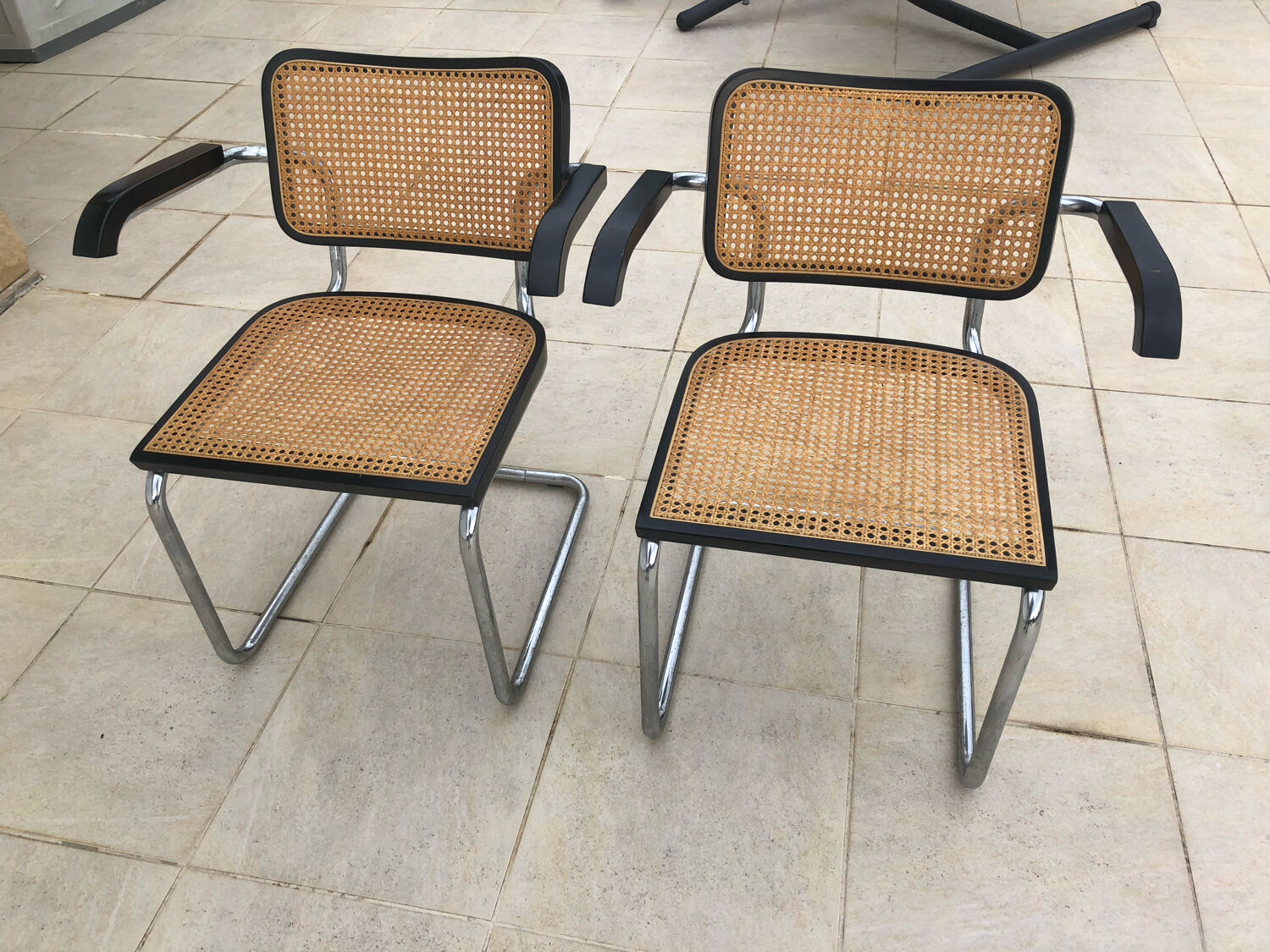 Suite of 6 chairs and armchairs Marcel Breuer B32 B64