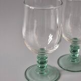 Green stemmed glasses