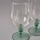Green stemmed glasses