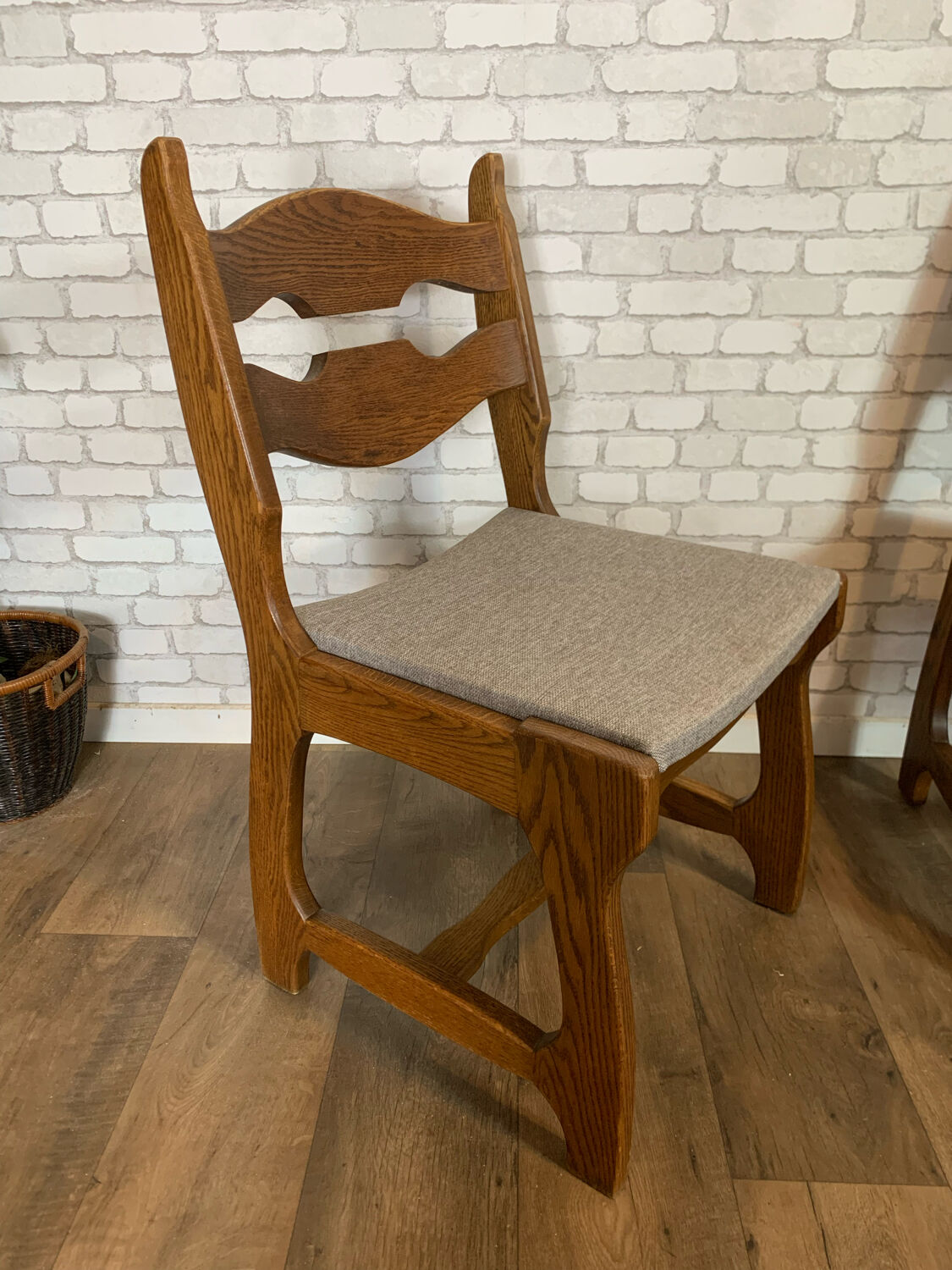 Series of 3 Guillerme and Chambron chairs