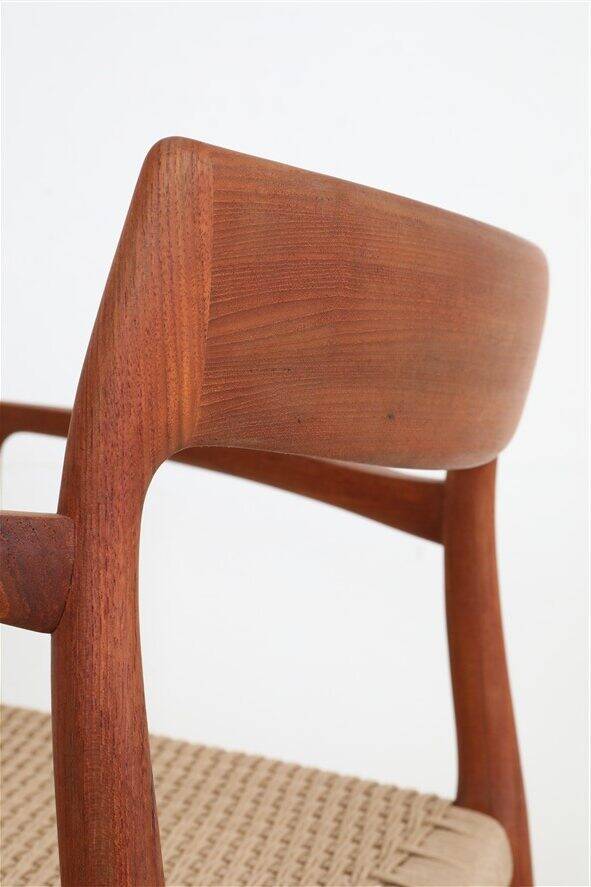 Armchair “#57” by Niels Otto Møller / Teak / Paper cord / Fully restored / 1960s / 1970s / Danish Modern Design