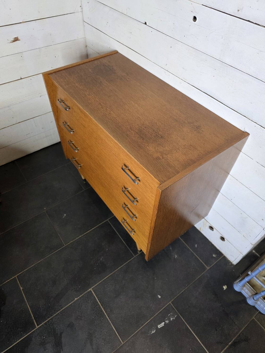 Vintage oak chest of drawers from the 60s