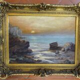 Marine, oil painting on canvas by Louis CADIERRA, 60 x 47 cm