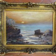 Marine, oil painting on canvas by Louis CADIERRA, 60 x 47 cm
