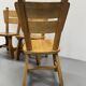 4 Vintage Brutalist Wooden Chairs