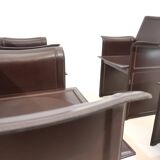 Set of 4 Matteo Grassi Korium dining/conference chairs by Tito Agnoli