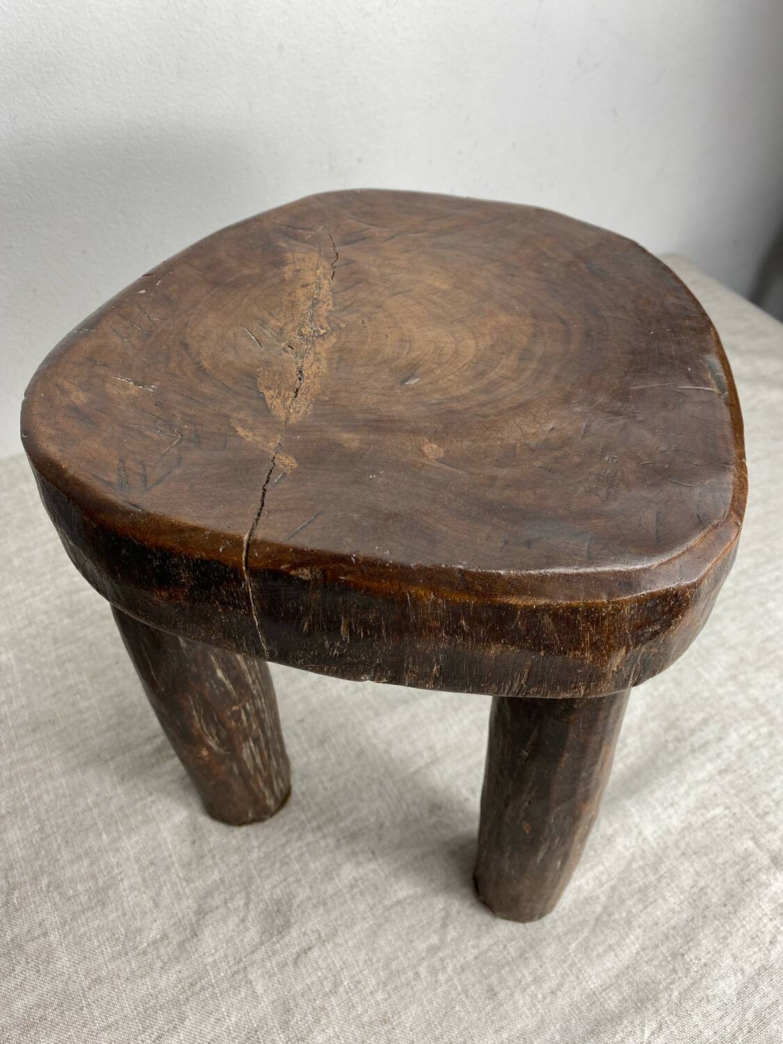 Lobi stool, made of solid wood, unique piece