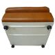 Amanta leather armchair produced by B&B, Italy, in 1973. White shell.