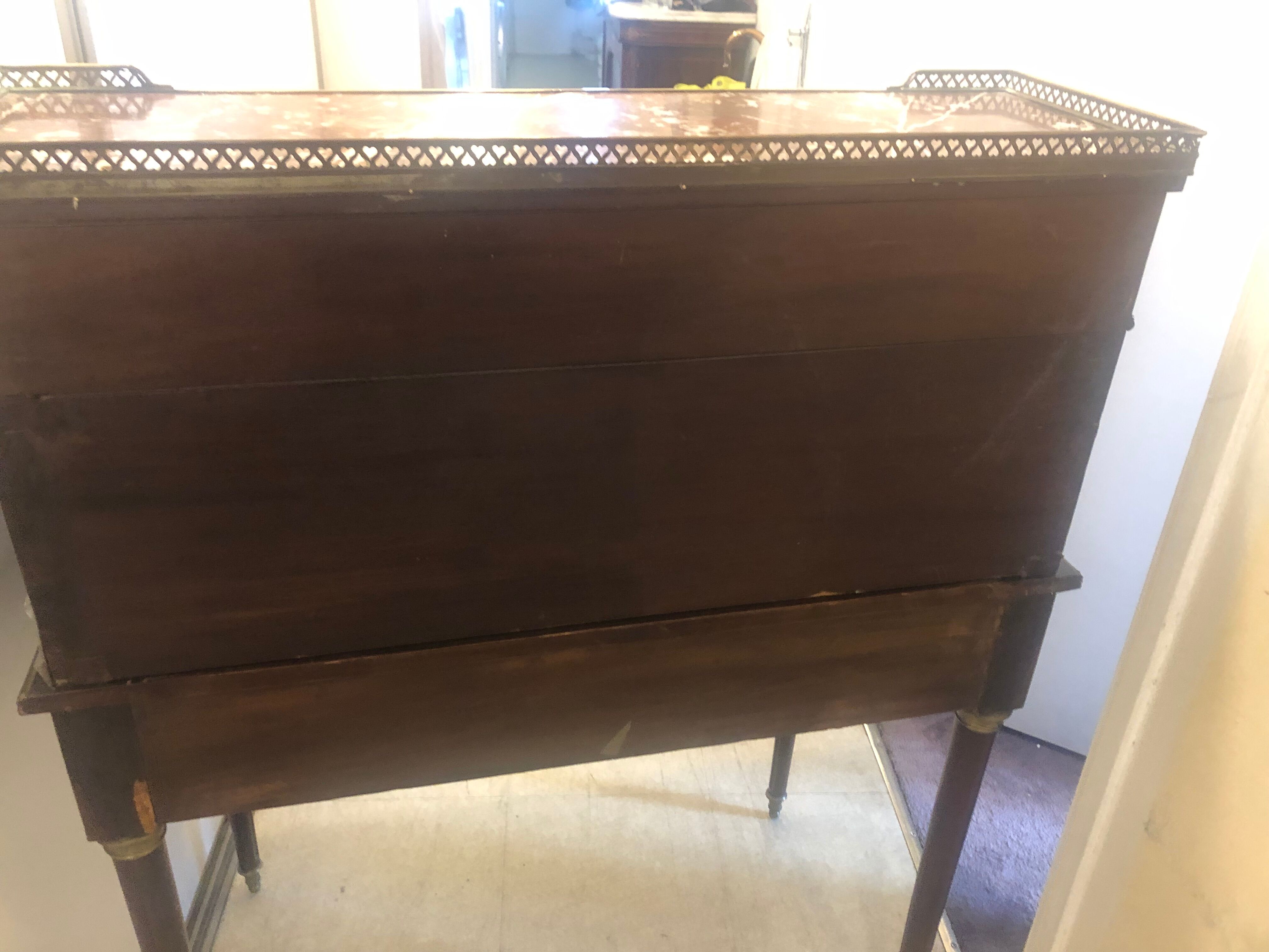 Mahogany plated cylinder desk