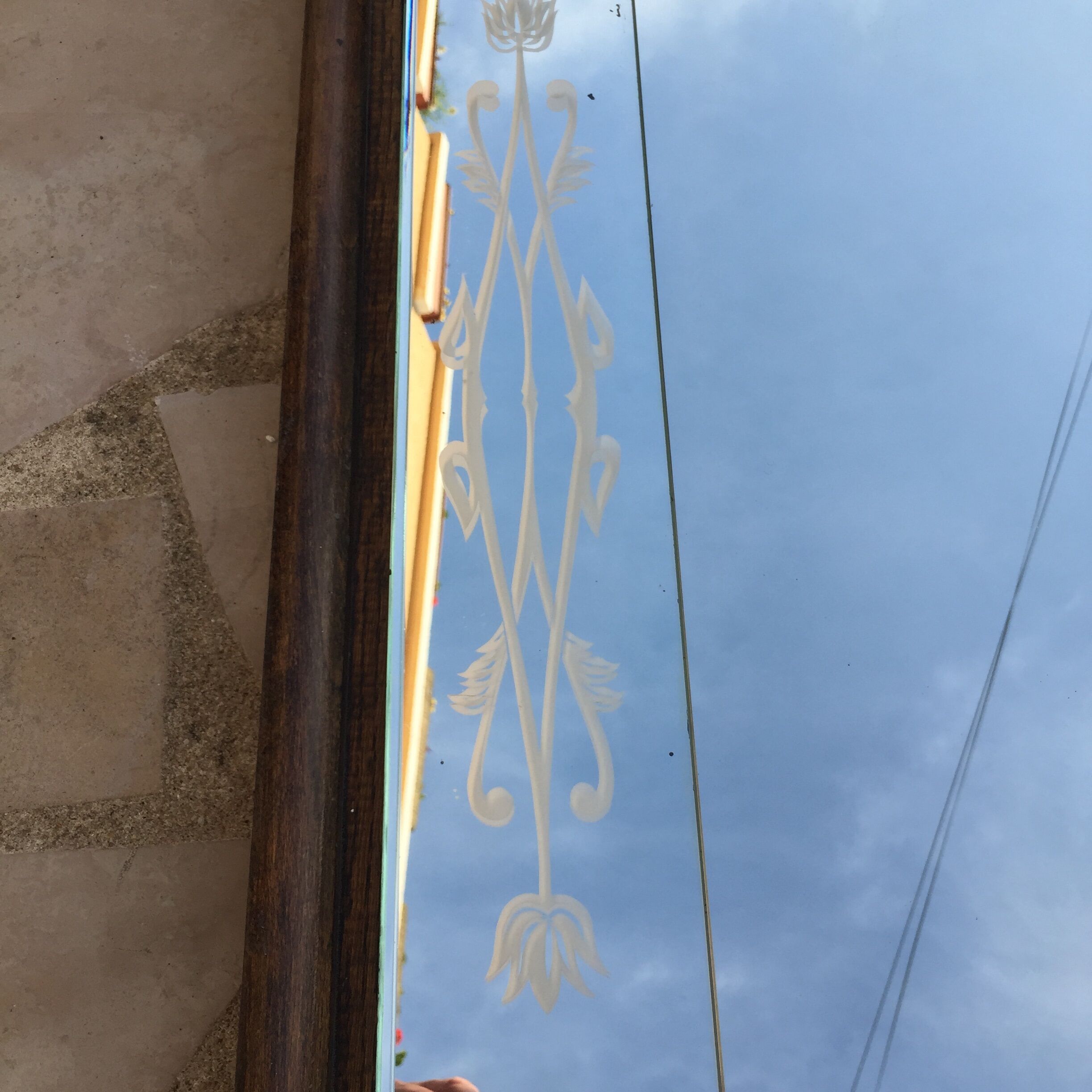 Venetian mirror of the 1950s 111 x 77 cm