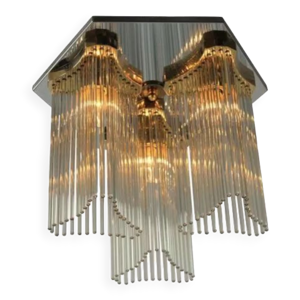 Plafonnier tiges stalactites verre