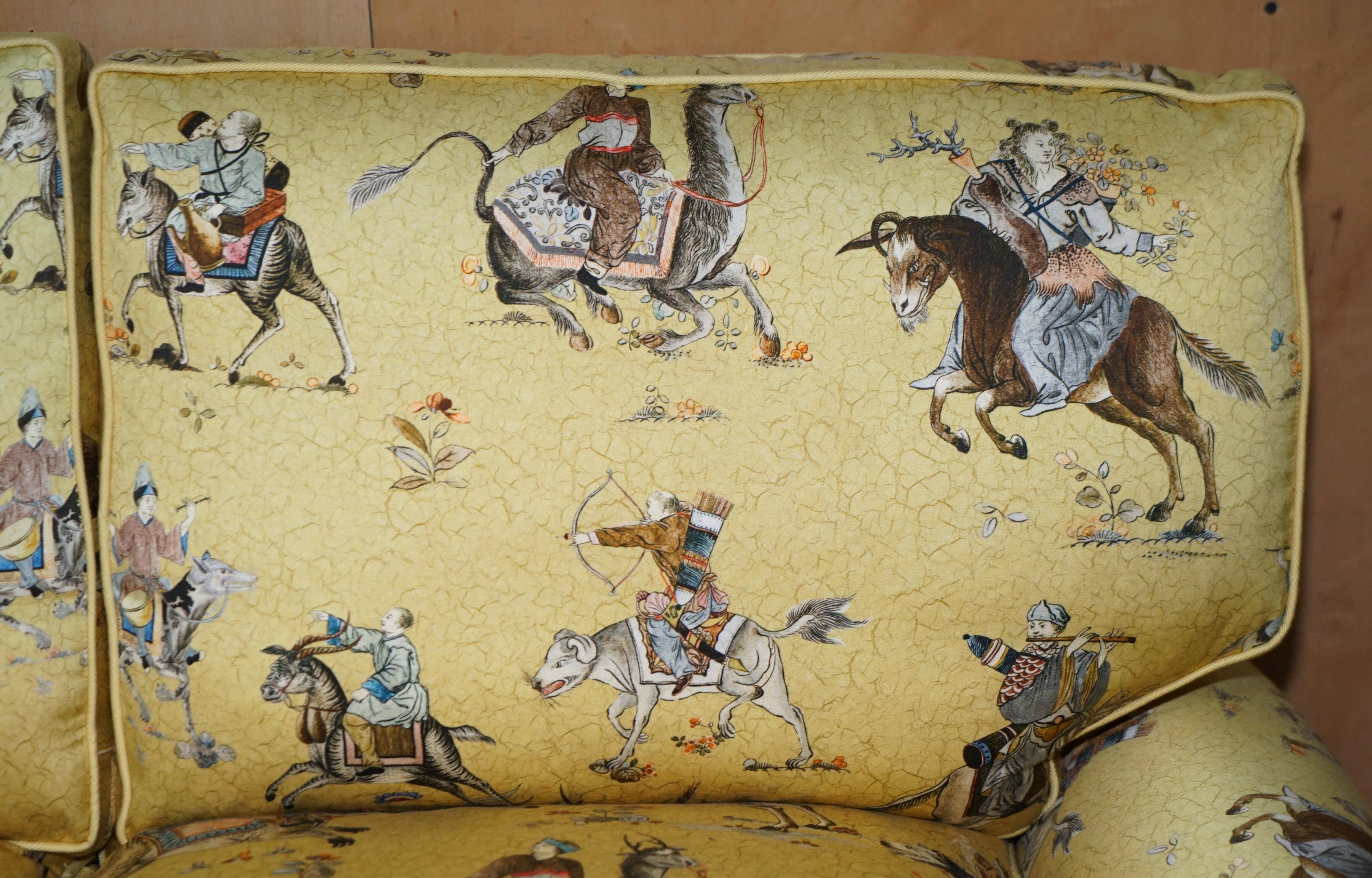Canapé Peter Dudgeon Fitzwilliam Chinoiserie style upholstery