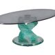 Table basse en verre, France, circa 1980