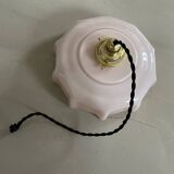 Old pink opaline pendant light