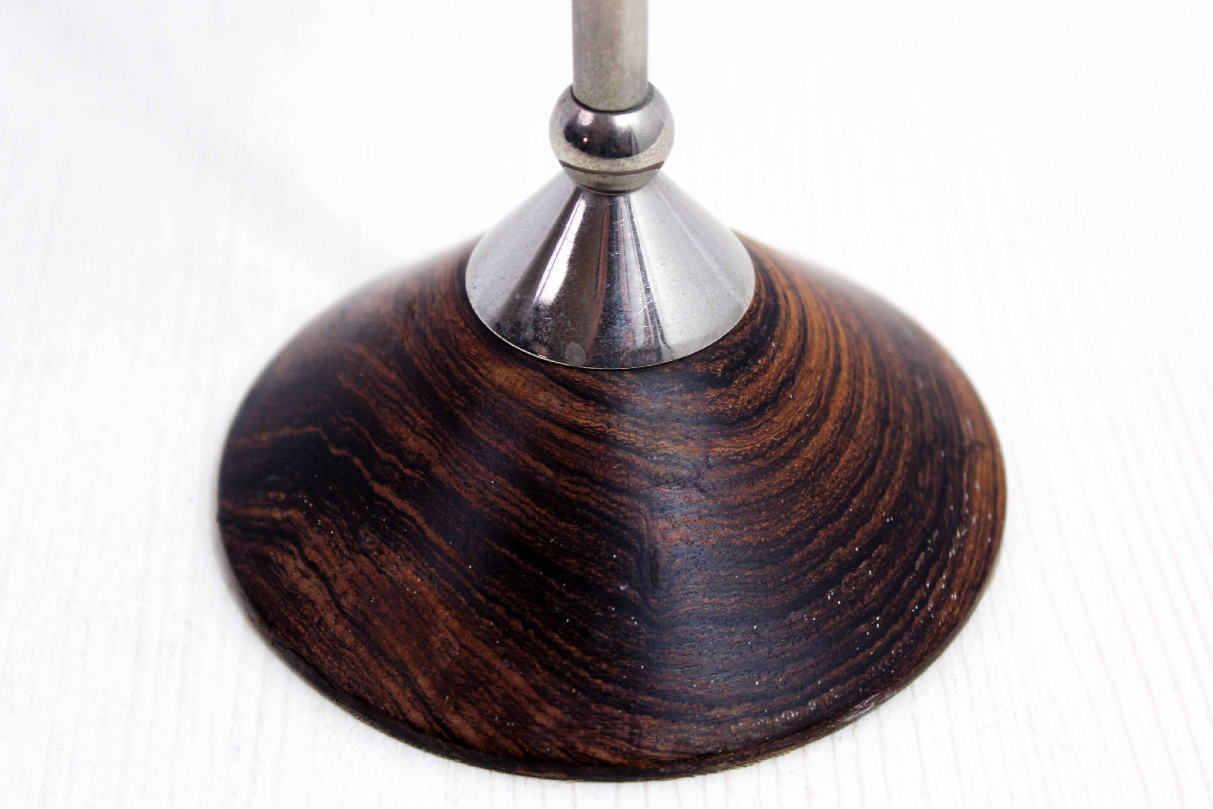 Scandinavian candle holder diabolo shape 1970