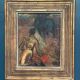 Original Swedish Oil on Panel – "The Bullfight" by Owe Wessbohn – Dated 1953 – Framed Period Piece – 59 × 51 cm