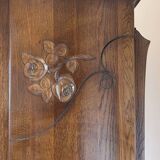 1950s linen wardrobe, shelves, central mirror