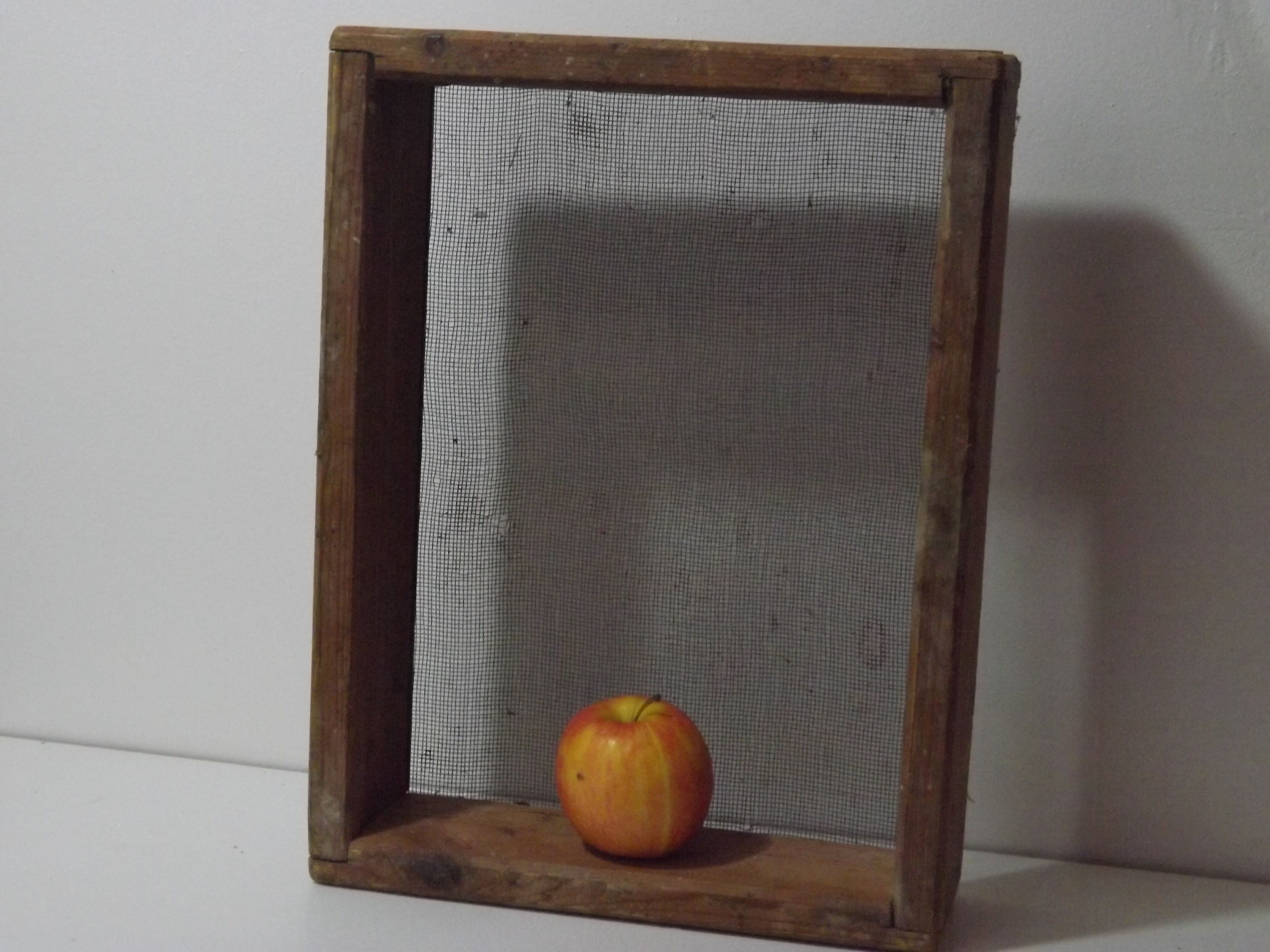 Ancient wood and steel screen