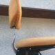 Former strafor adjustable metal chrome office chair - yellow fabric seat