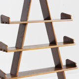 Vintage brutalist pyramid shelving unit bookcase