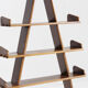 Vintage brutalist pyramid shelving unit bookcase