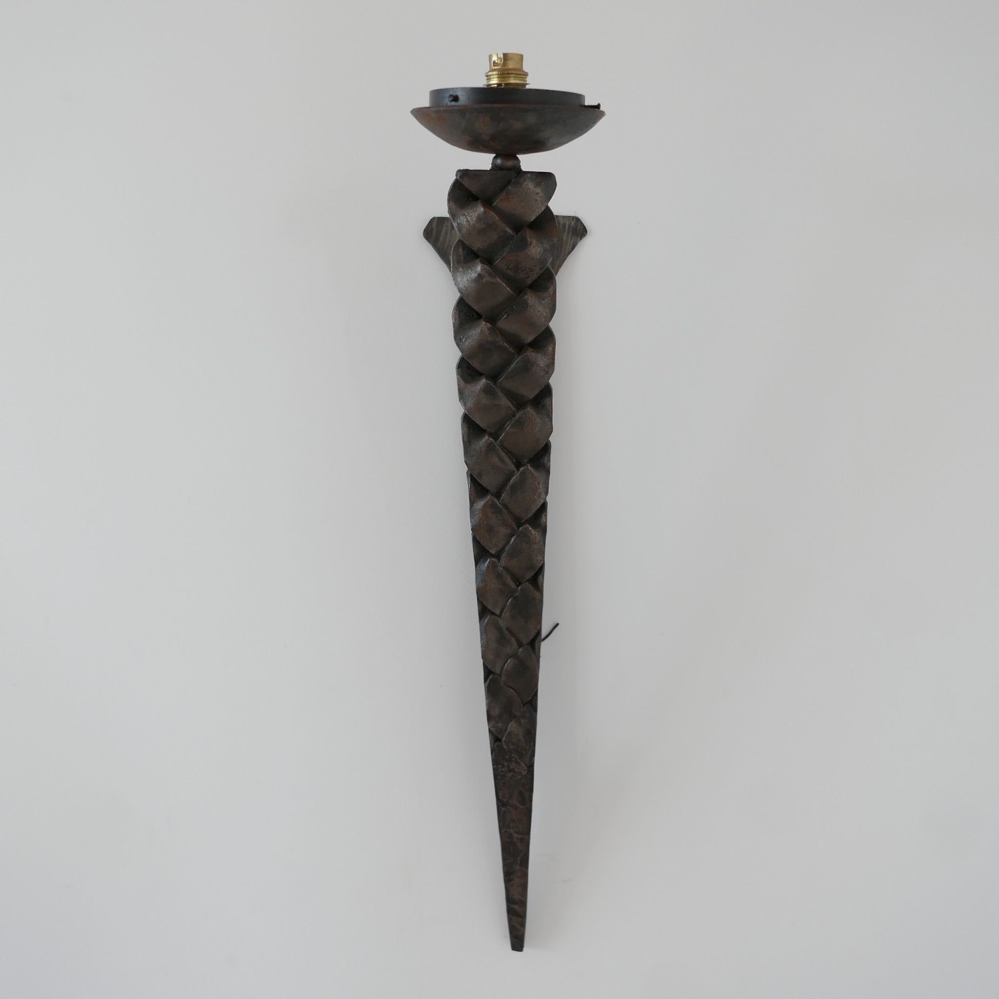 Brutalist Mid-Century Iron Wall Light