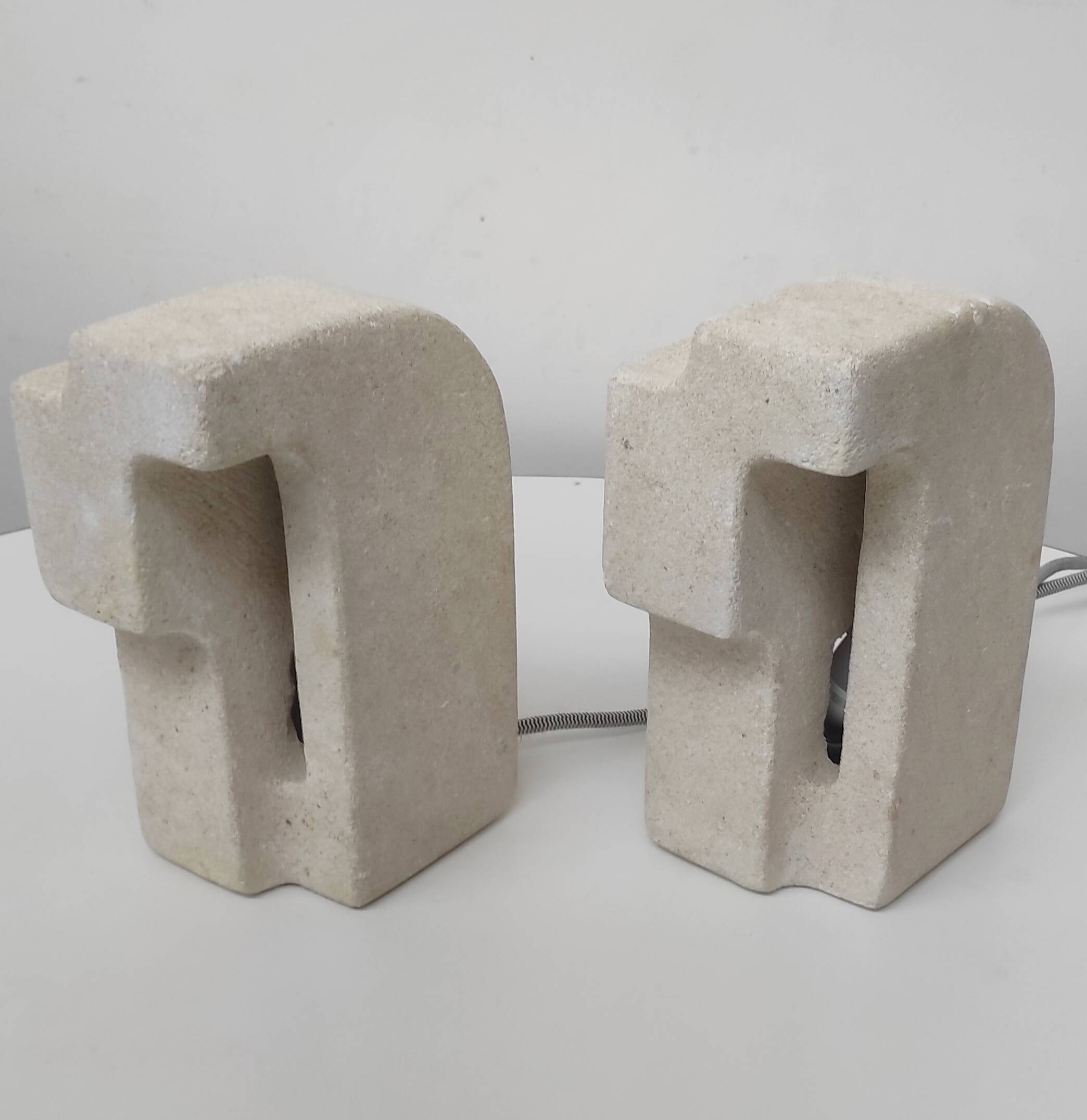 Pair of stone lamps. Albert Tormos 1970