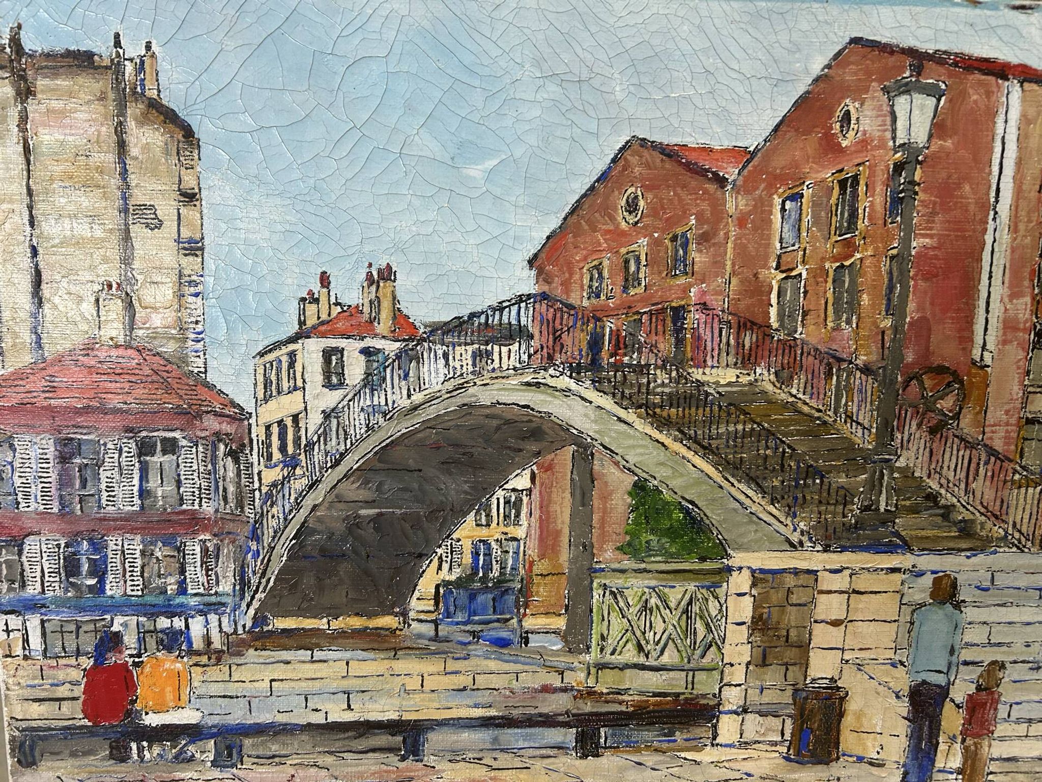 Peinture pont levant de la rue de Crimée à Paris, Roland Hamon