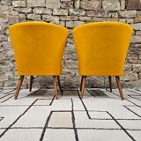 Pair of cocktail armchairs 1960s