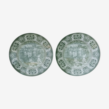 Old Inns series Green plates