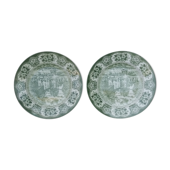 Old Inns series Green plates