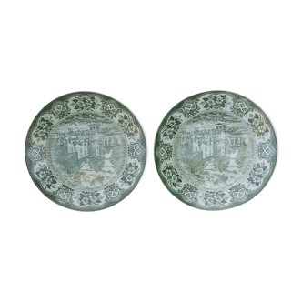 Assiettes Old Inns series Green