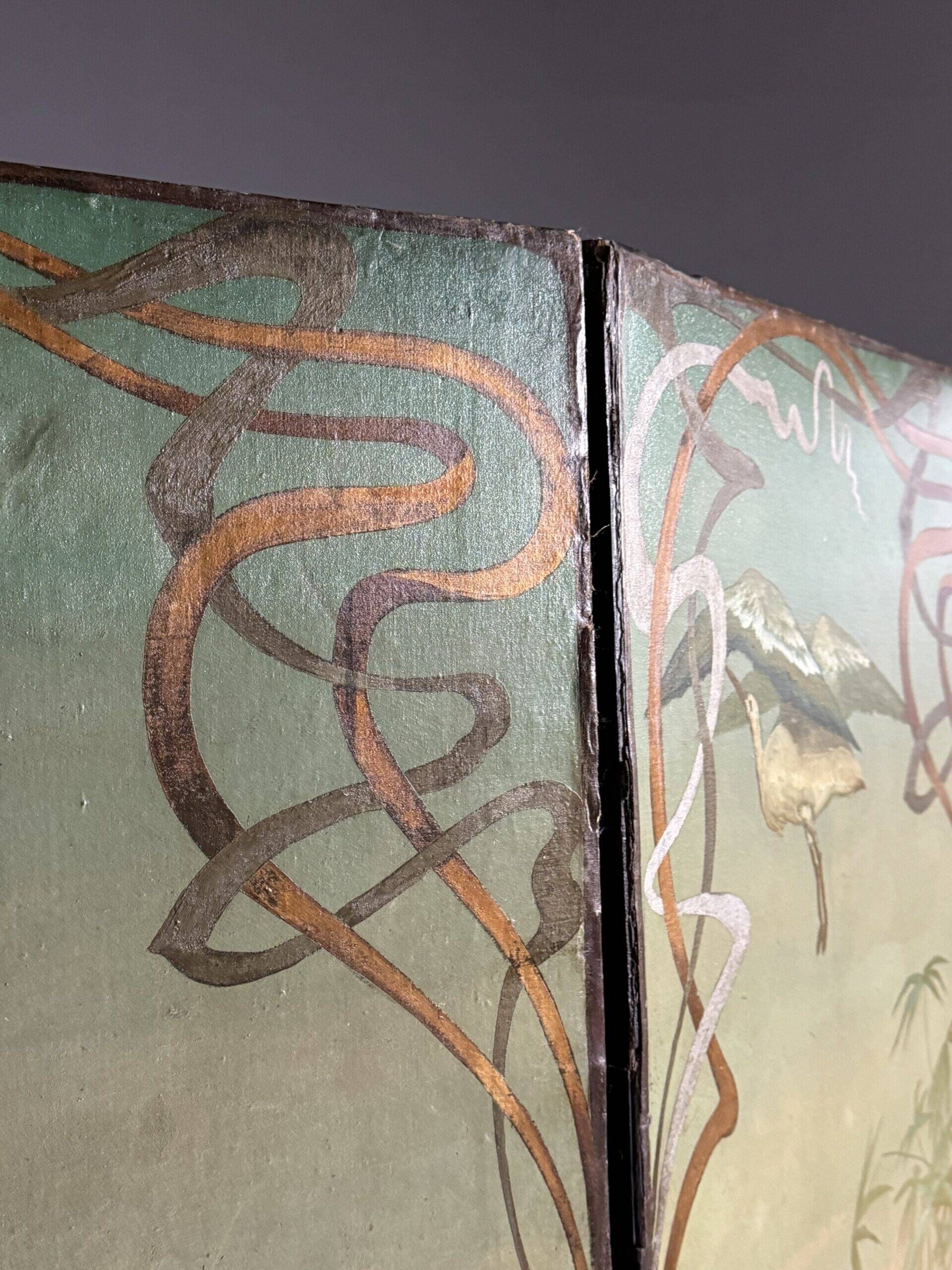 Art nouveau antique room divider