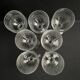 7 wine glasses – Blown, cut and guilloché glass