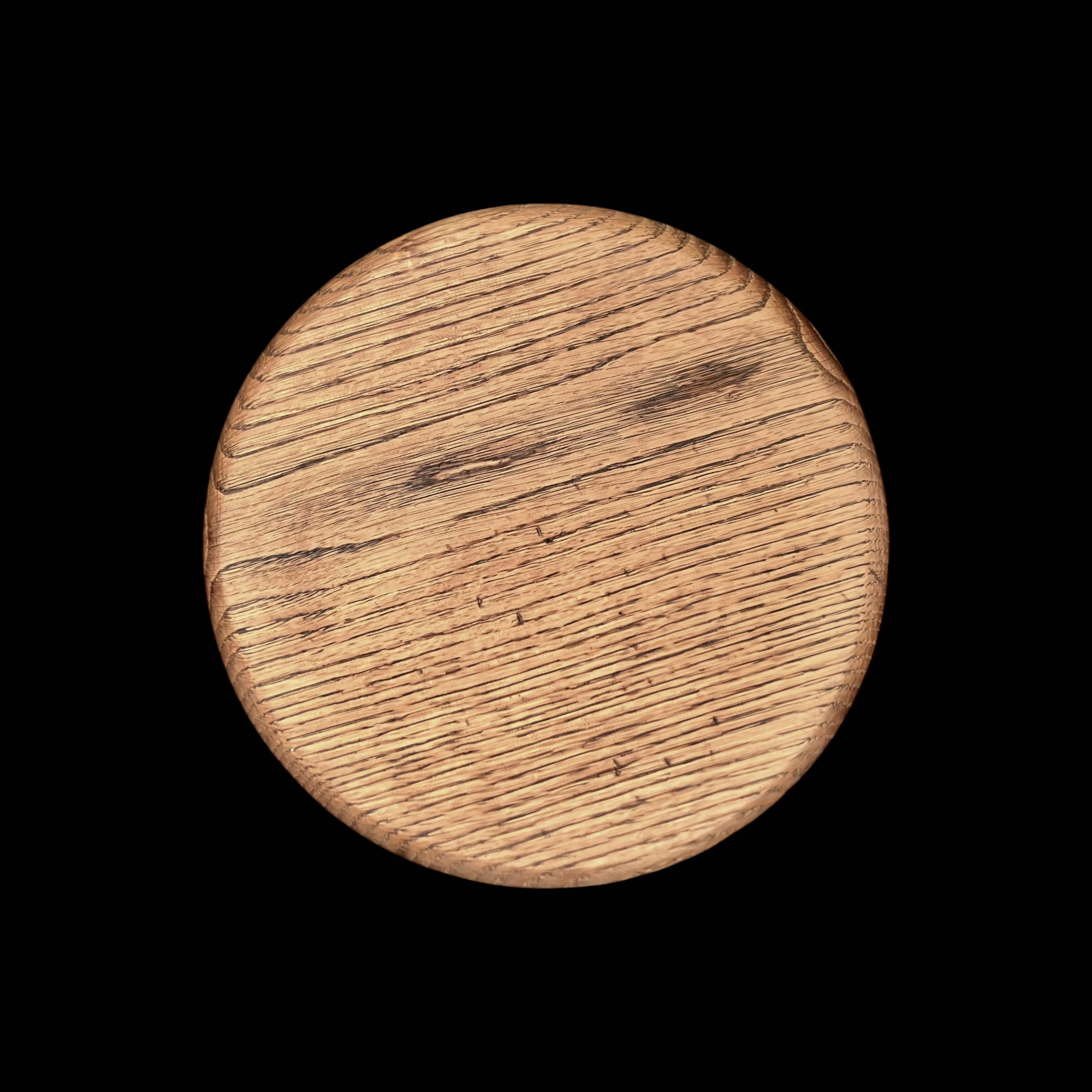 Antique solid wood four-legged stool – rustic & decorative piece