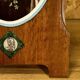 Old bedside oratory, oak, enamelled plaque, holy virgin, lourdes