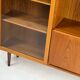 Vintage Teak Highboard Shelf Display Cabinet by Omann Jun 60s Danish Design