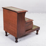 Mahogany compartmental library steps, 1930s
