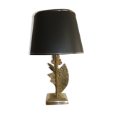 Brutalist bronze lamp signed 1970