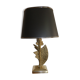 Brutalist bronze lamp signed 1970