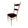 Chaise vintage hollywood regency brass and velvet années 1950