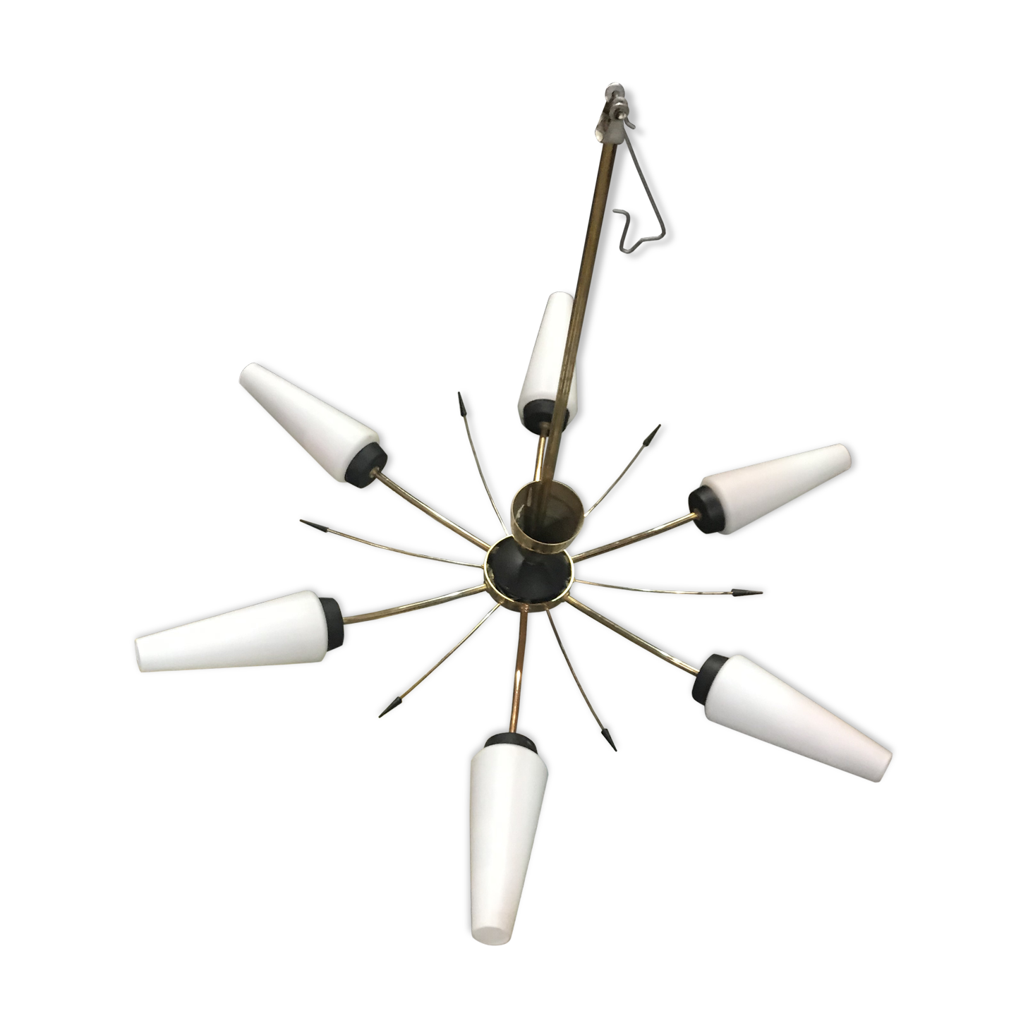 Lustre vintage 1970 laiton Selency