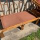 Vintage rattan lounge set 1 bench and 2 armchairs