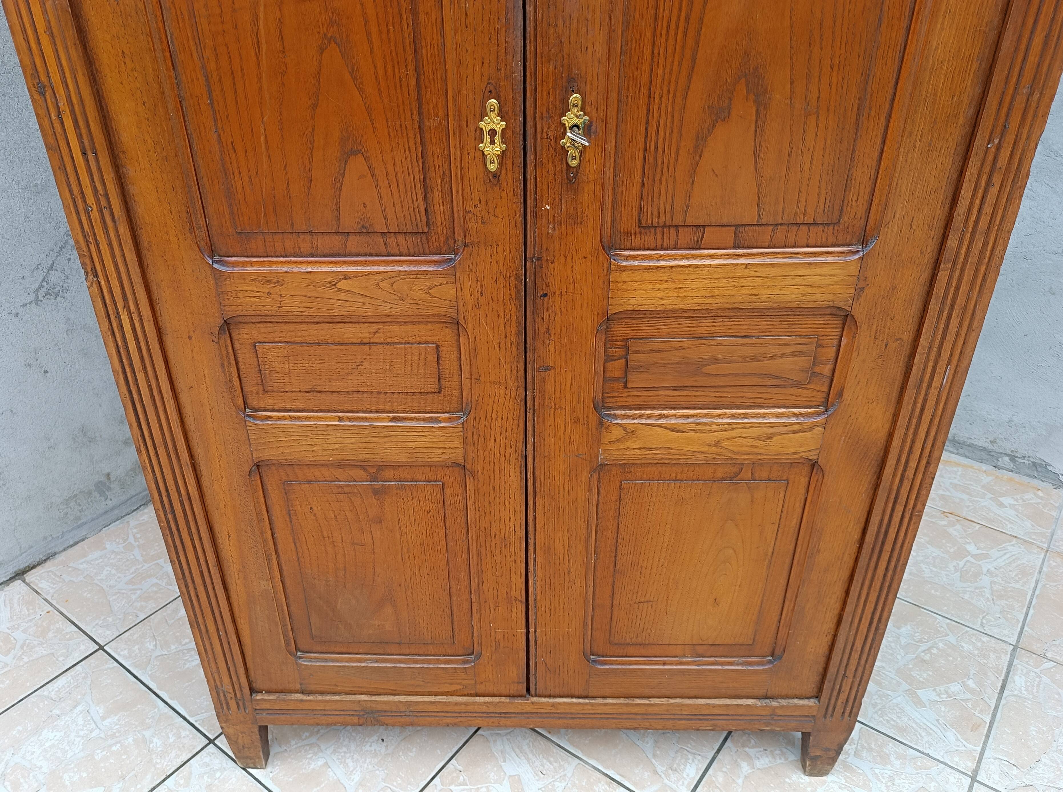 Art Deco oak wardrobe