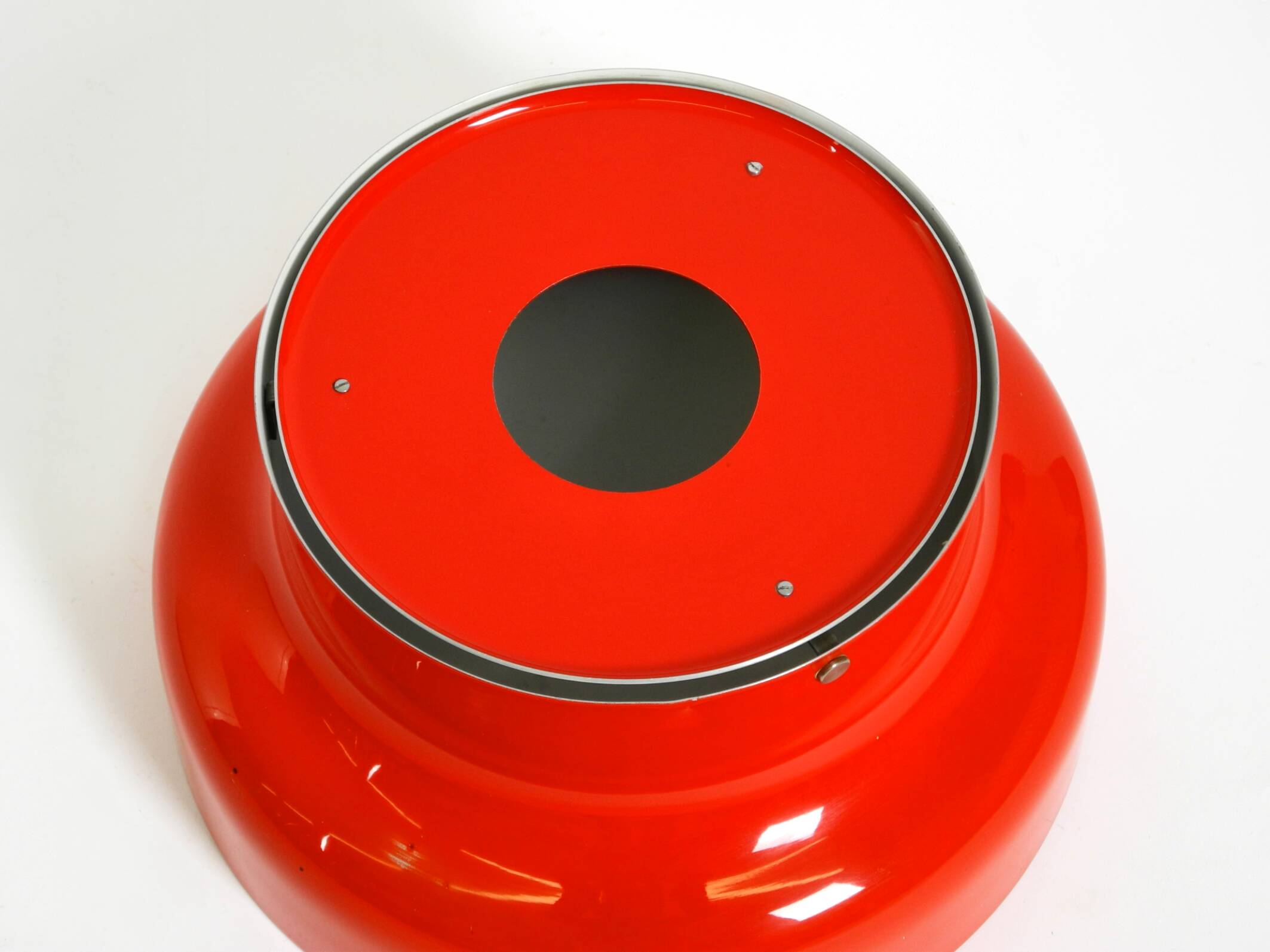 Large original 1960s red Bumling ceiling lamp by Anders Pehrson for Ateljé