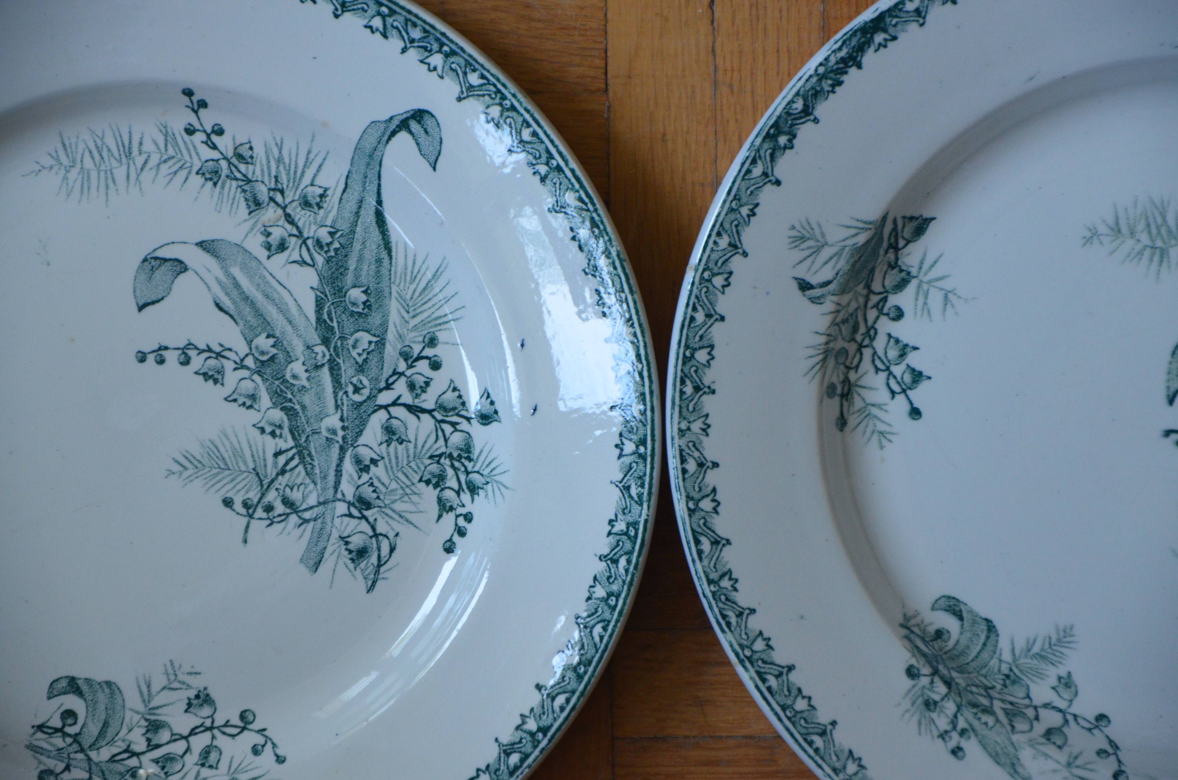 Lot of 4 plates the Amandinoise collection thrush